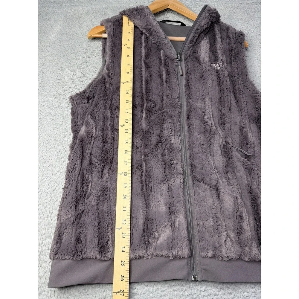 The North Face Vest Womens Size Large Furlander Hooded Vest Faux Fur Pockets